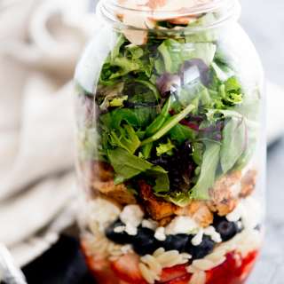 Berry Orzo Mason Jar Salad