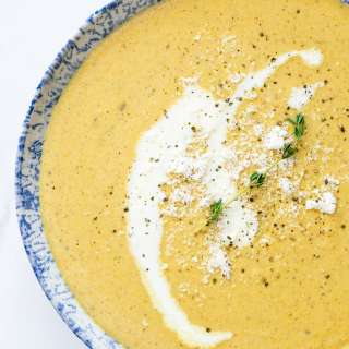Cauliflower cheese soup