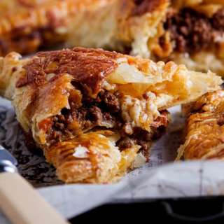 Cheesy Bolognese pies