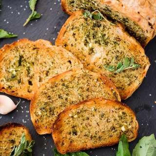 Easy Garlic Bread with Sliced Bread