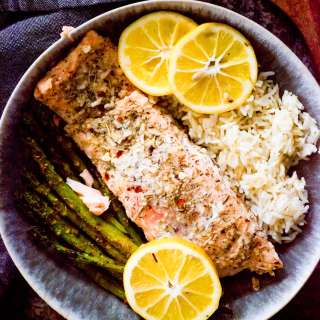 Lemon Butter Salmon Baked in Foil