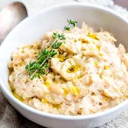 Easy White Bean Mash with Lemon and Thyme