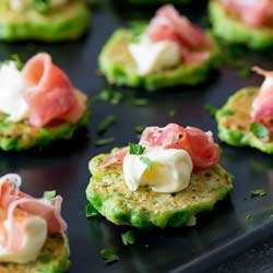 Pea Bites with Prosciutto and Mascarpone