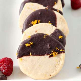Orange Raspberry Shortbread Cookies