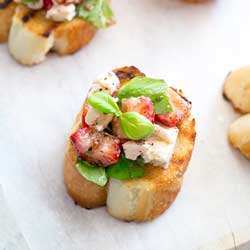 Strawberry and Feta Bruschetta