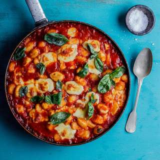 Baked Caprese gnocchi