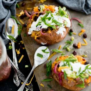 Vegetarian Loaded Sweet Potato