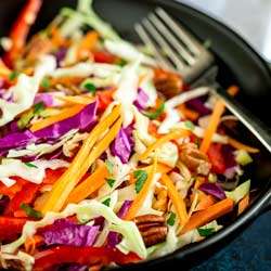 Winter Slaw with Pecans and Maple Dressing