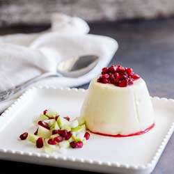 Pear and Pomegranate Panna Cotta