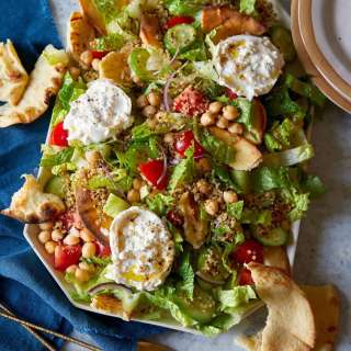 Fattoush Style Salad with Crispy Quinoa
