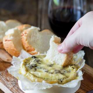 Baked Black Truffle Stuffed Brie