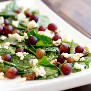 Spinach, Grape and Blue Cheese Salad