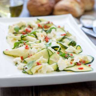 Spicy Marinated Zucchini and Mozzarella Salad