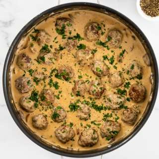 Creamy meatball stroganoff