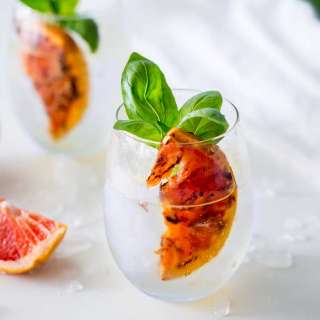 Charred Grapefruit and Basil Gin and Tonic
