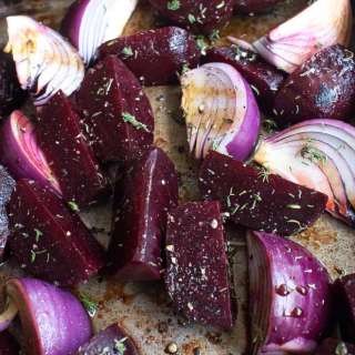 Balsamic Onion and Beetroot Bake