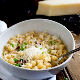 Pasta with Mushroom Broth, Butter and Parmesan