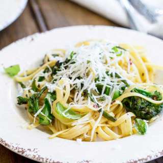 Charred Broccoli Pasta with Chilli and Goats Cheese