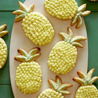 Lime Sugar Cookies with Pineapple Buttercream