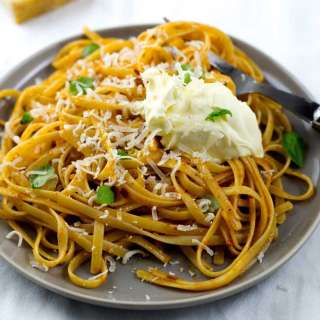 Red Chilli Pesto Pasta with Mascarpone