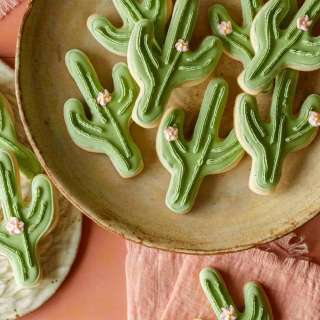 Cutout Cactus Butter Cookies