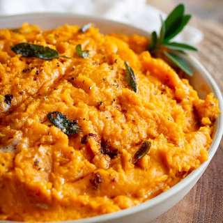 Mashed Sweet Potato with Lemon and Sage
