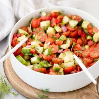 Cucumber Tomato Avocado Salad Recipe