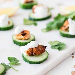 Tandoori Chicken & Yogurt Cucumber Bites