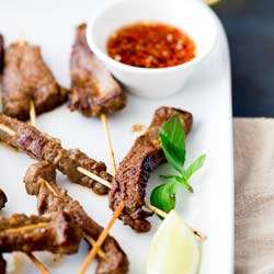 Fragrant Thai Beef Skewers with Hot & Sour Dressing