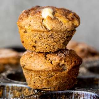 Spiced apple muffins with honey butter