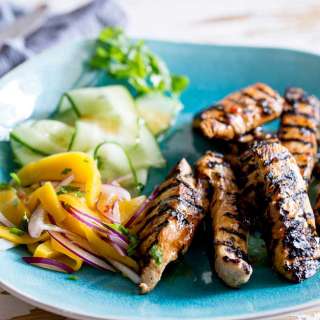 Sweet Chilli Chicken With Mango Salad