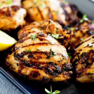 Grilled Apple Cider Thyme Chicken