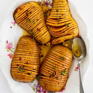 Hot honey hasselback butternut squash