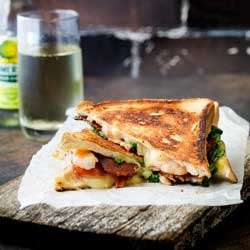 Shrimp and Bacon Grilled Cheese Sandwich