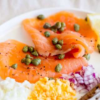 Smoked Salmon with Caper and Hard Boiled Egg Recipe