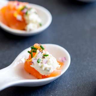 Smoked Salmon and Cream Cheese Hors D'Oeuvres