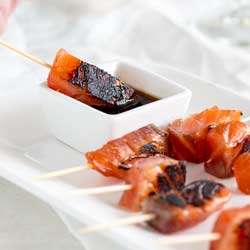 Cured Brown Sugar Salmon Skewers
