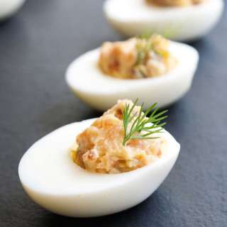 Saturday Afternoon Platter - Smoked Salmon Devilled Eggs
