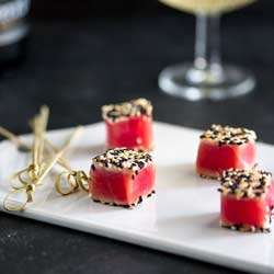 Seared Sesame Tuna Bites - A Quick Canapé