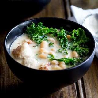 Chicken Sausage, White Bean and Kale Soup