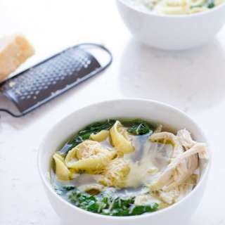6 ingredient Chicken Tortellini Soup