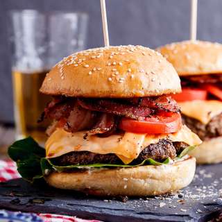Classic bacon and cheeseburger