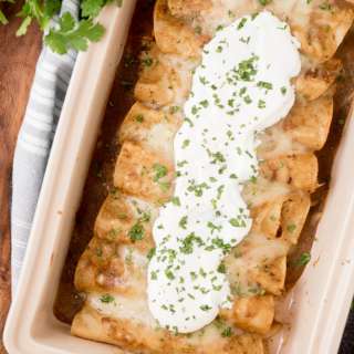 Red Sauce Chicken Enchiladas