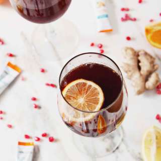 Pomegranate Ginger Orange Sparkling Mocktail