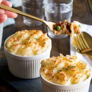 Individual Cottage Pie with Cheddar and Thyme Mash