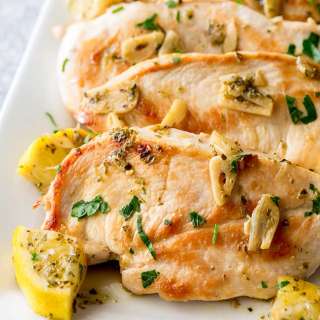 Greek Garlic Chicken with Lemon and Oregano