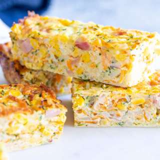 Bacon, Corn and Rice Frittata