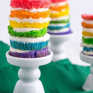Mini Rainbow Cakes