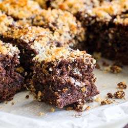 Chocolate Brownies with Salted Panko