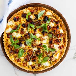 Roasted Tomato Goat Cheese Quiche